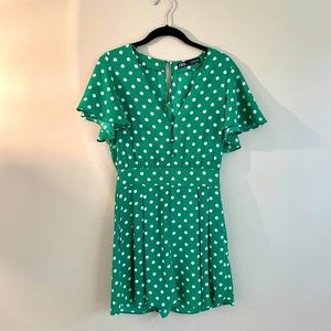 Green Polka-Dot Zara Romper